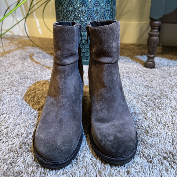 Gray Suede Sam Edelman Bootie - Picture 3 of 6